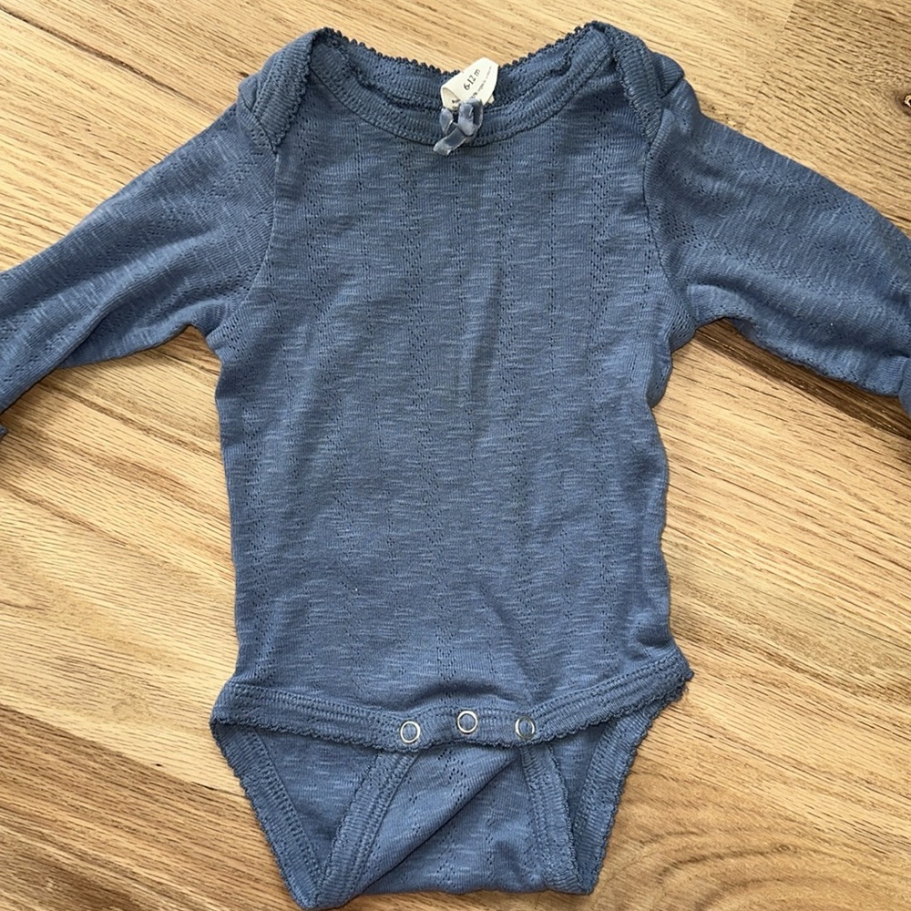 Kate Quinn onesie bodysuit organic pointelle cotton size 6-12 mos